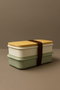 Hermia Set de Cajas de Almuerzo de 2 Piezas Verde y Amarillo